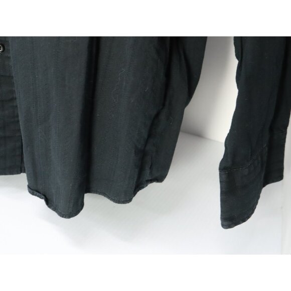 Eighty Eight Mens XL Long Sleeve Button Up Shirt Dark Grey/Black Angel Wings - Picture 4 of 10